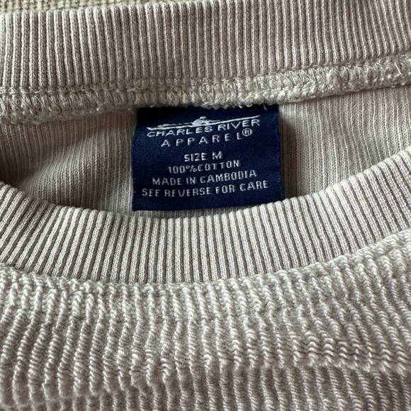 Alpha Phi Cream Ribbed Sweatshirt - Picture 2 of 2